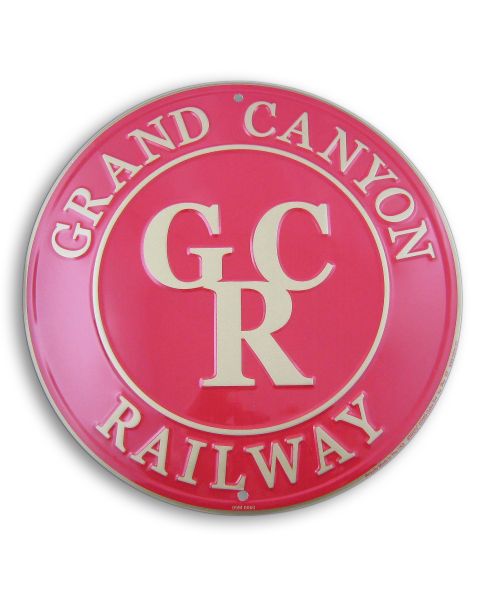 12" Round Tin Metal Railway Sign