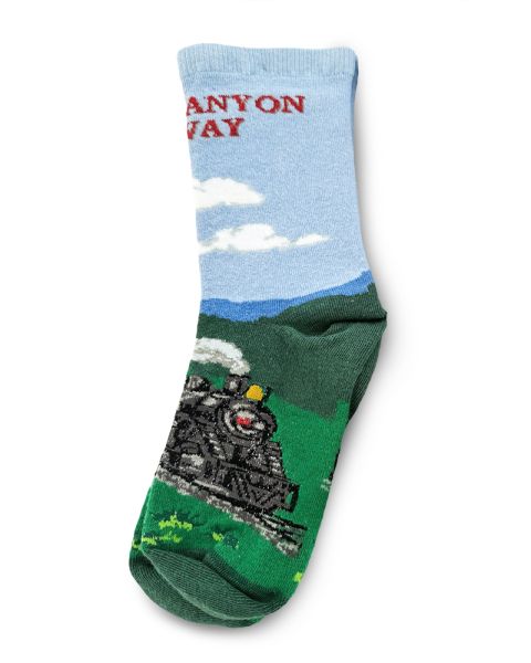Grand Canyon Railway Steam Engine Youth Sock