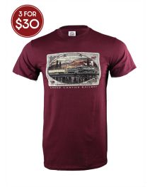 Grand Canyon Railway Maroon T-Shirt 